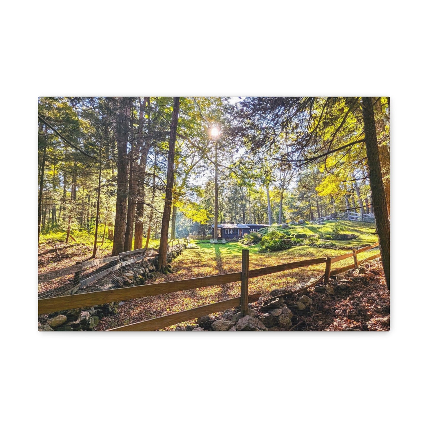 New England Homestead Canvas Art Print