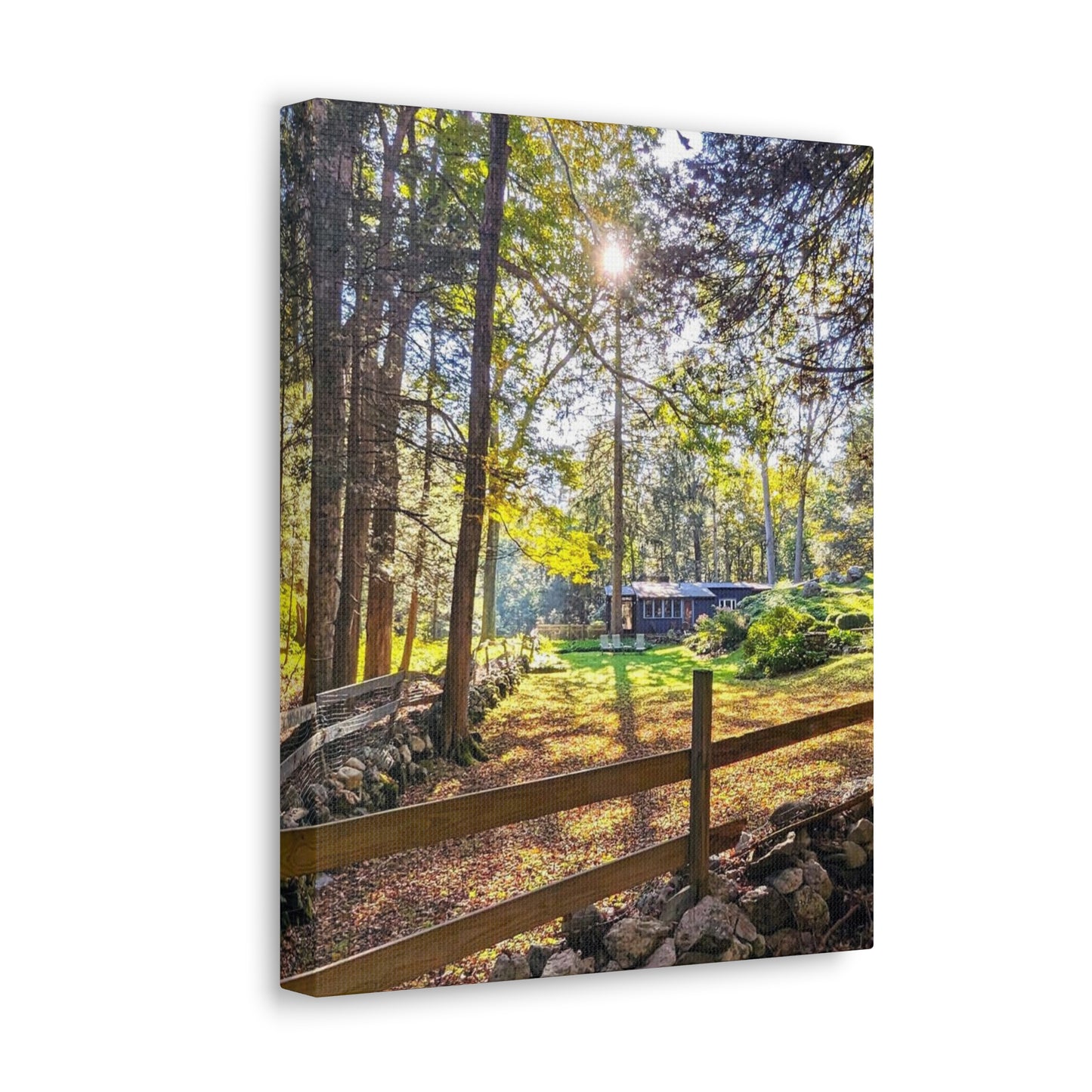 New England Homestead Canvas Art Print