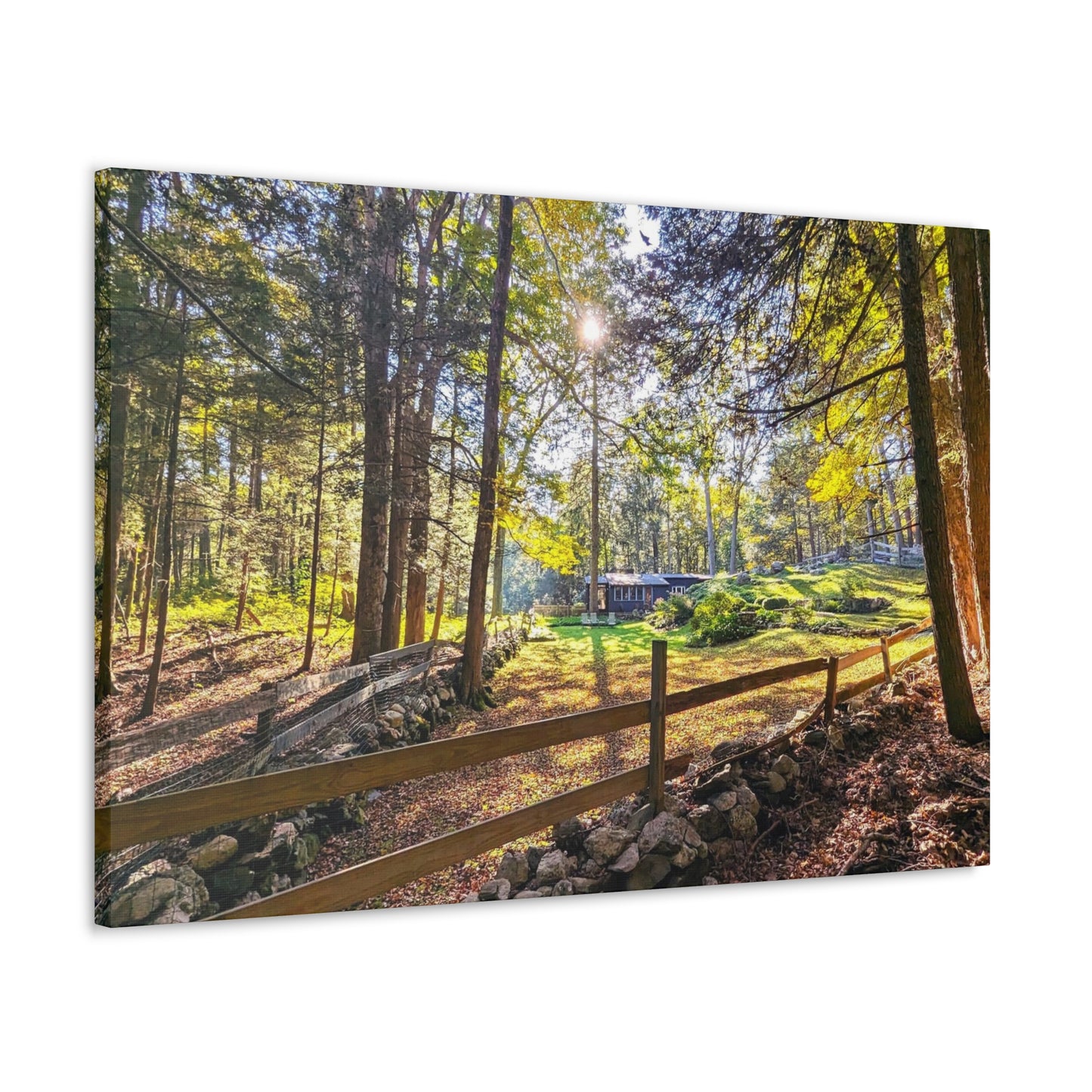 New England Homestead Canvas Art Print