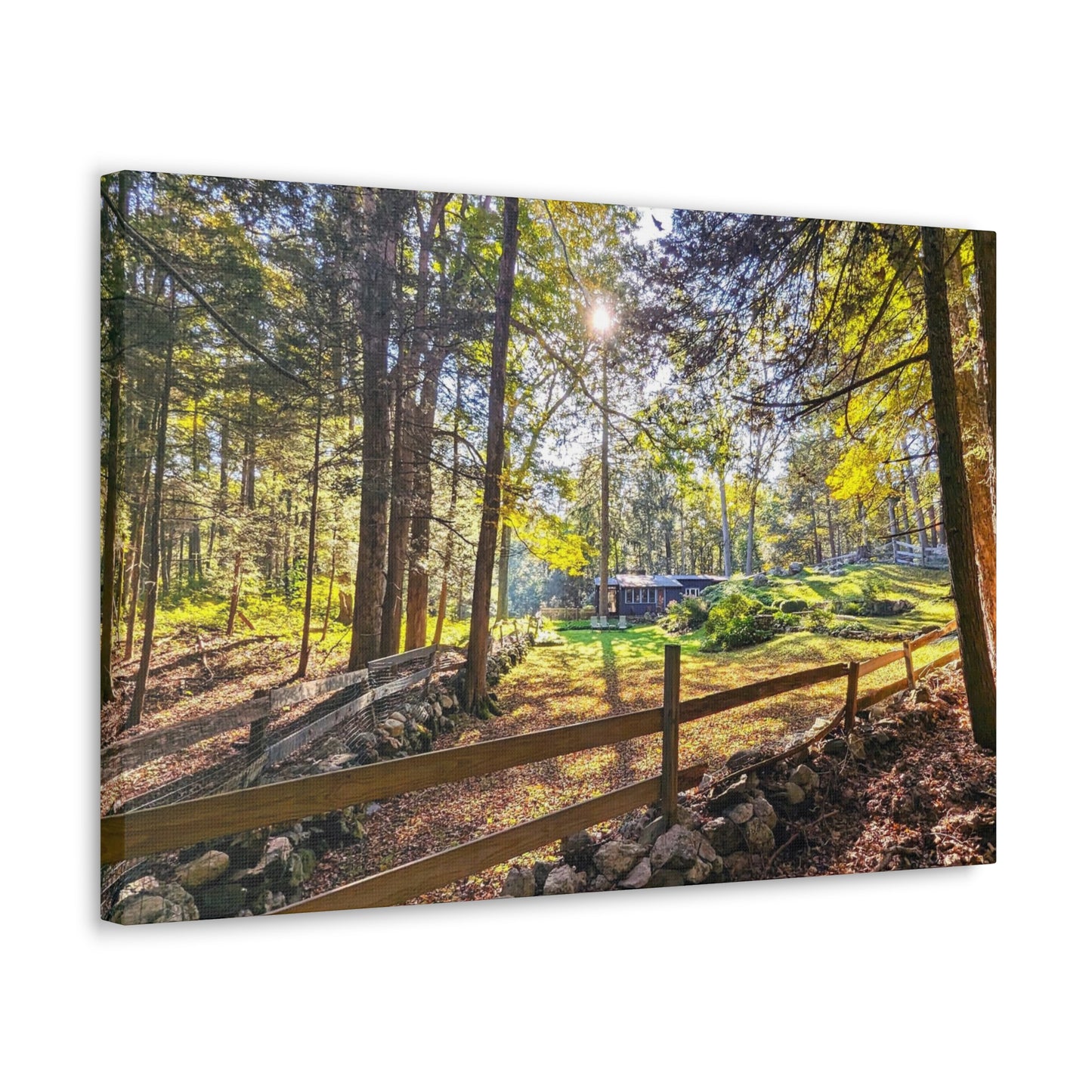 New England Homestead Canvas Art Print