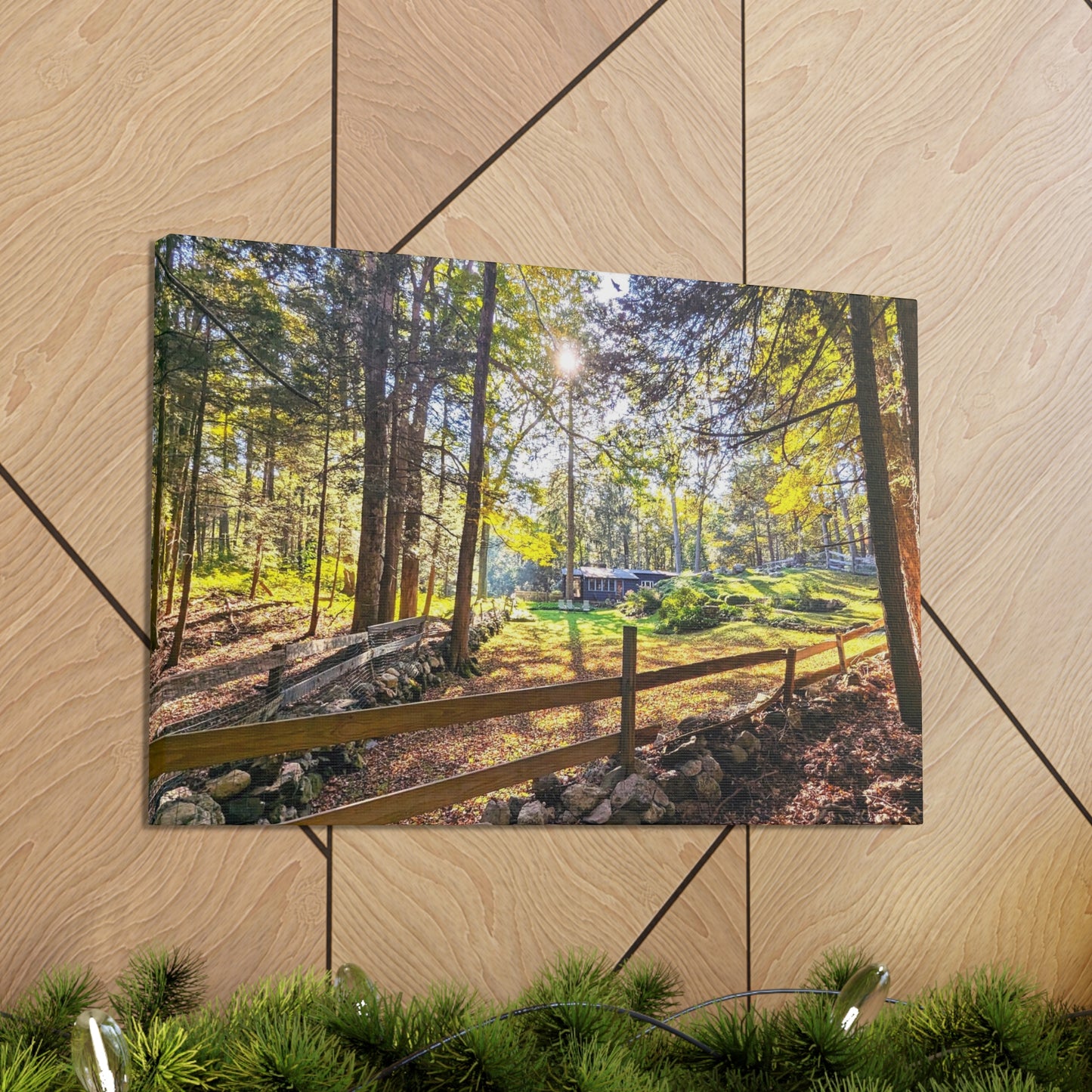 New England Homestead Canvas Art Print