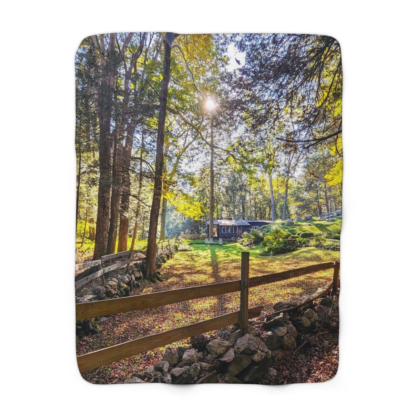 New England Homestead Sherpa Fleece Blanket