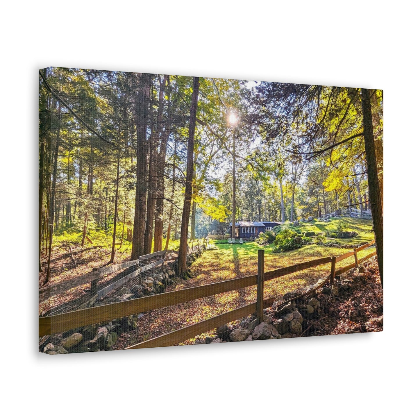 New England Homestead Canvas Art Print