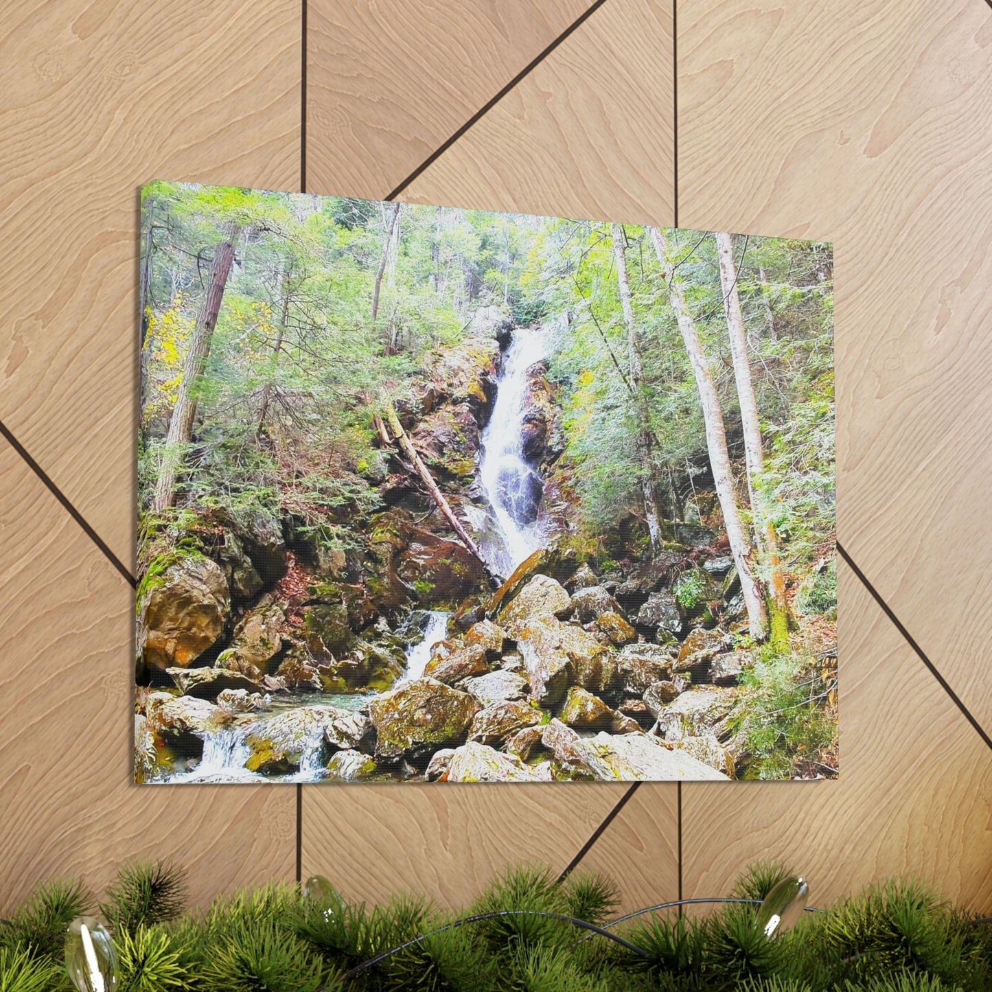 Race Brook Falls Canvas Art Print