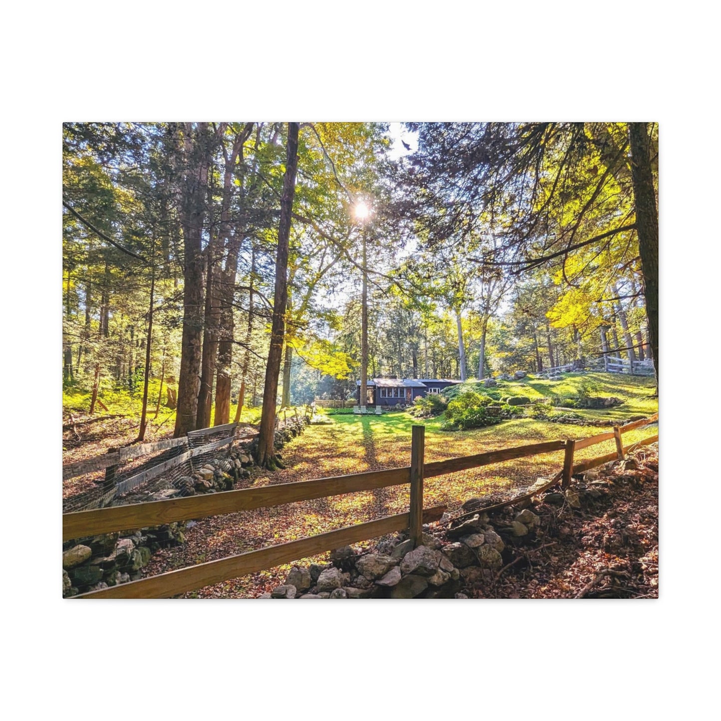 New England Homestead Canvas Art Print