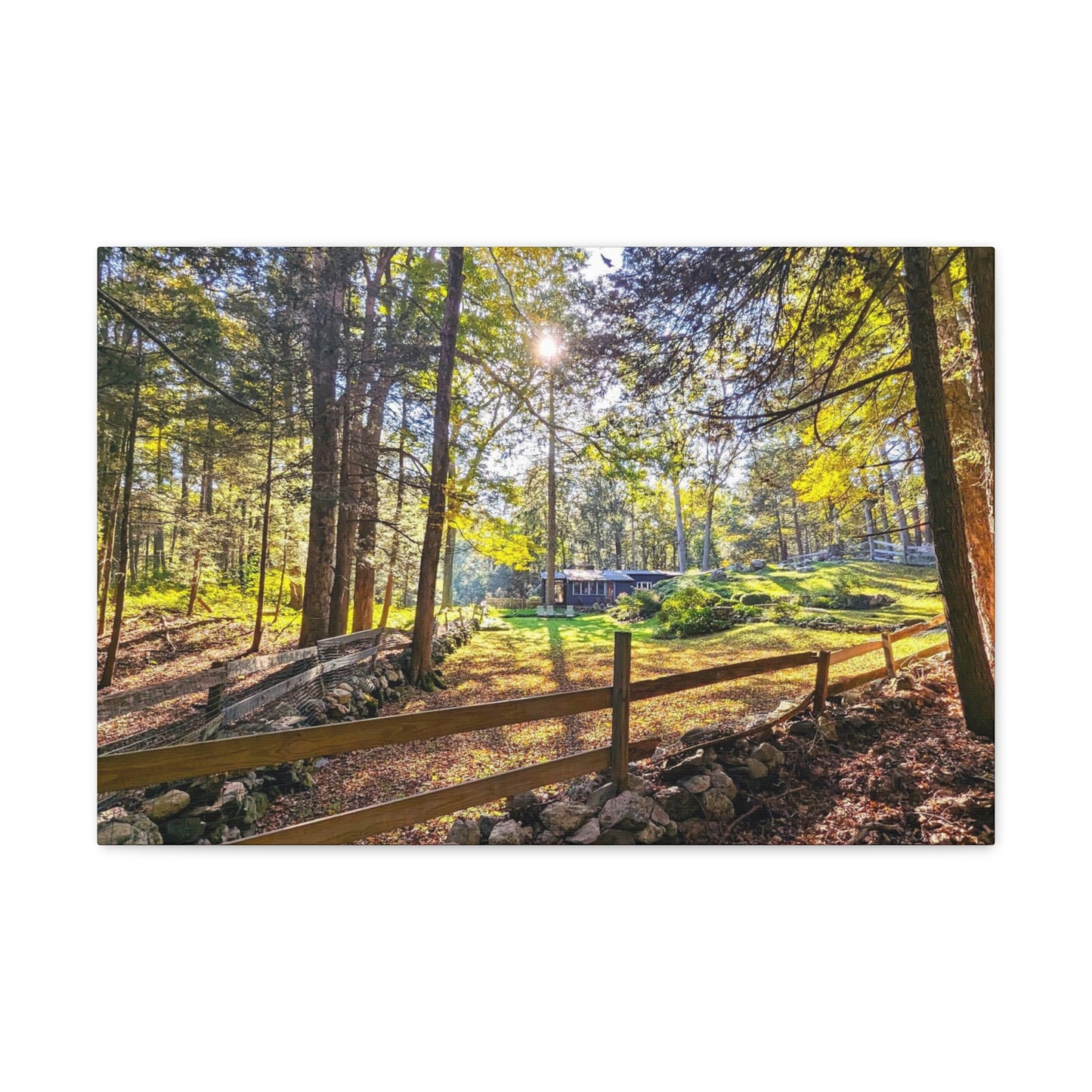 New England Homestead Canvas Art Print