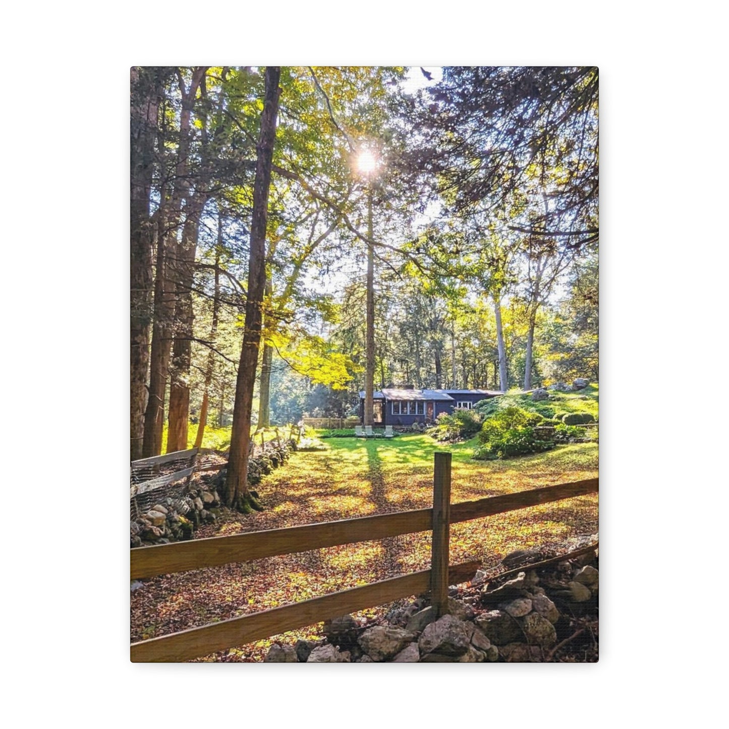 New England Homestead Canvas Art Print