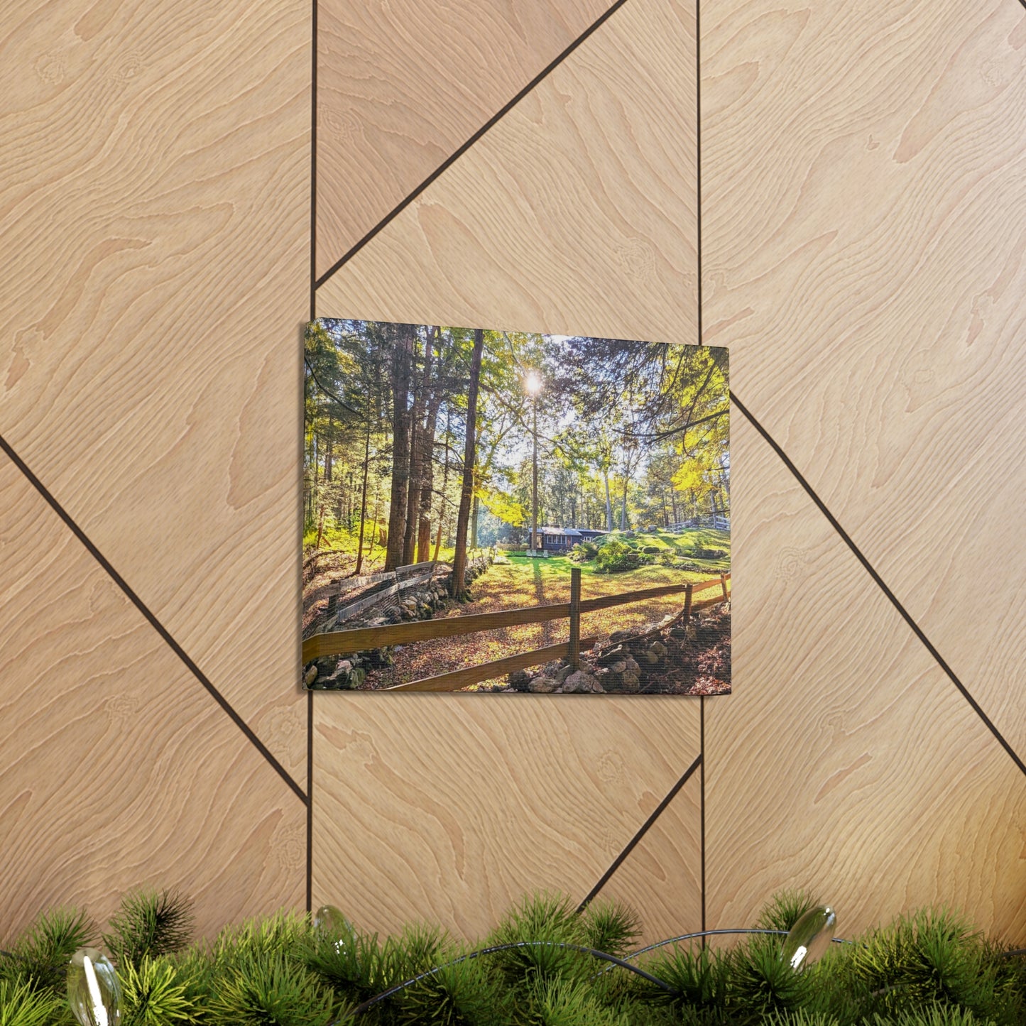 New England Homestead Canvas Art Print