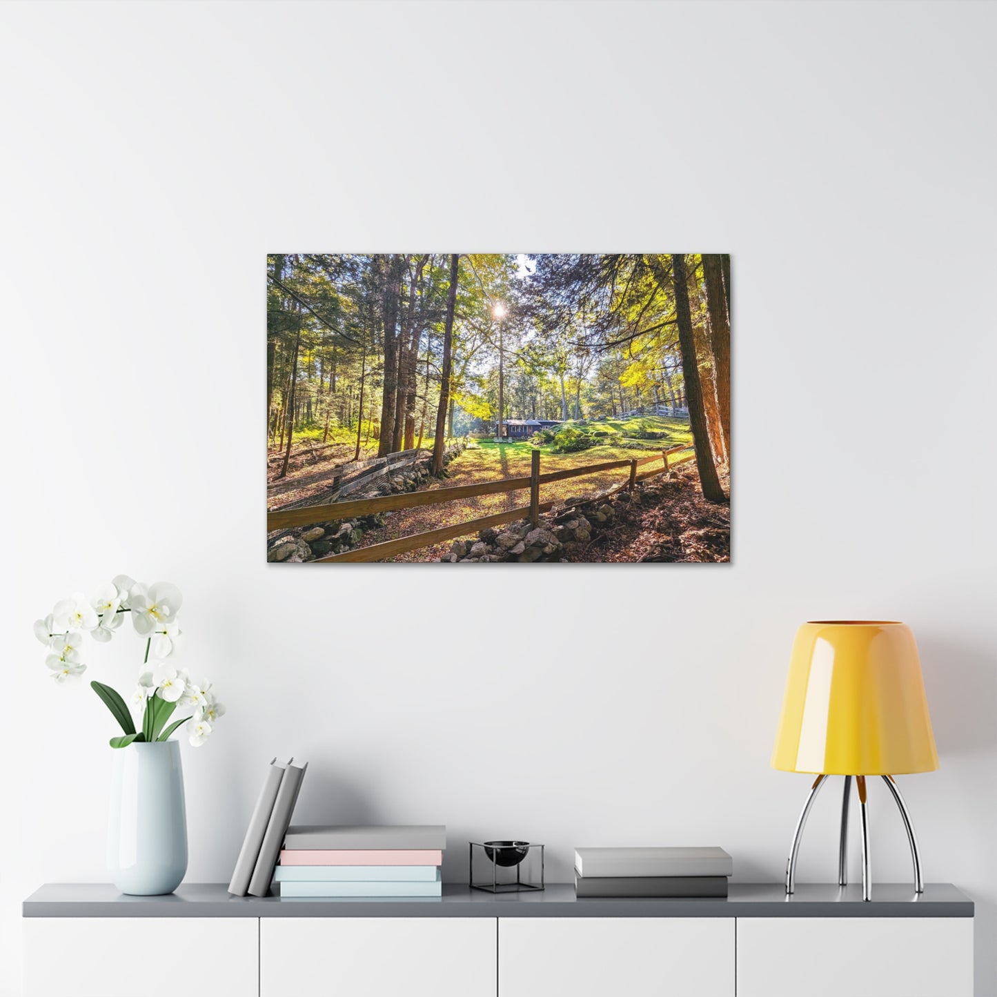 New England Homestead Canvas Art Print