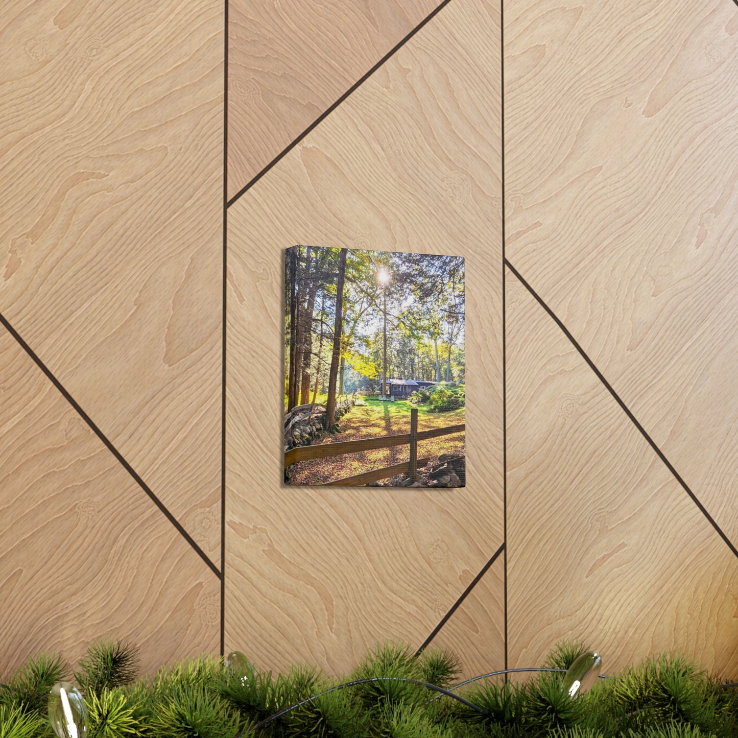 New England Homestead Canvas Art Print