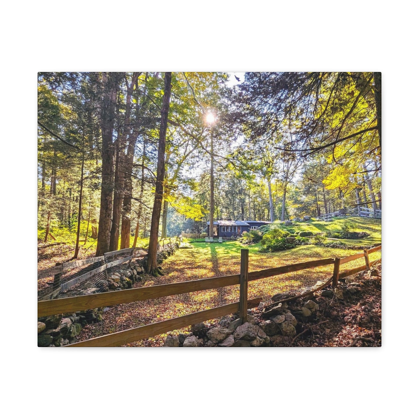 New England Homestead Canvas Art Print