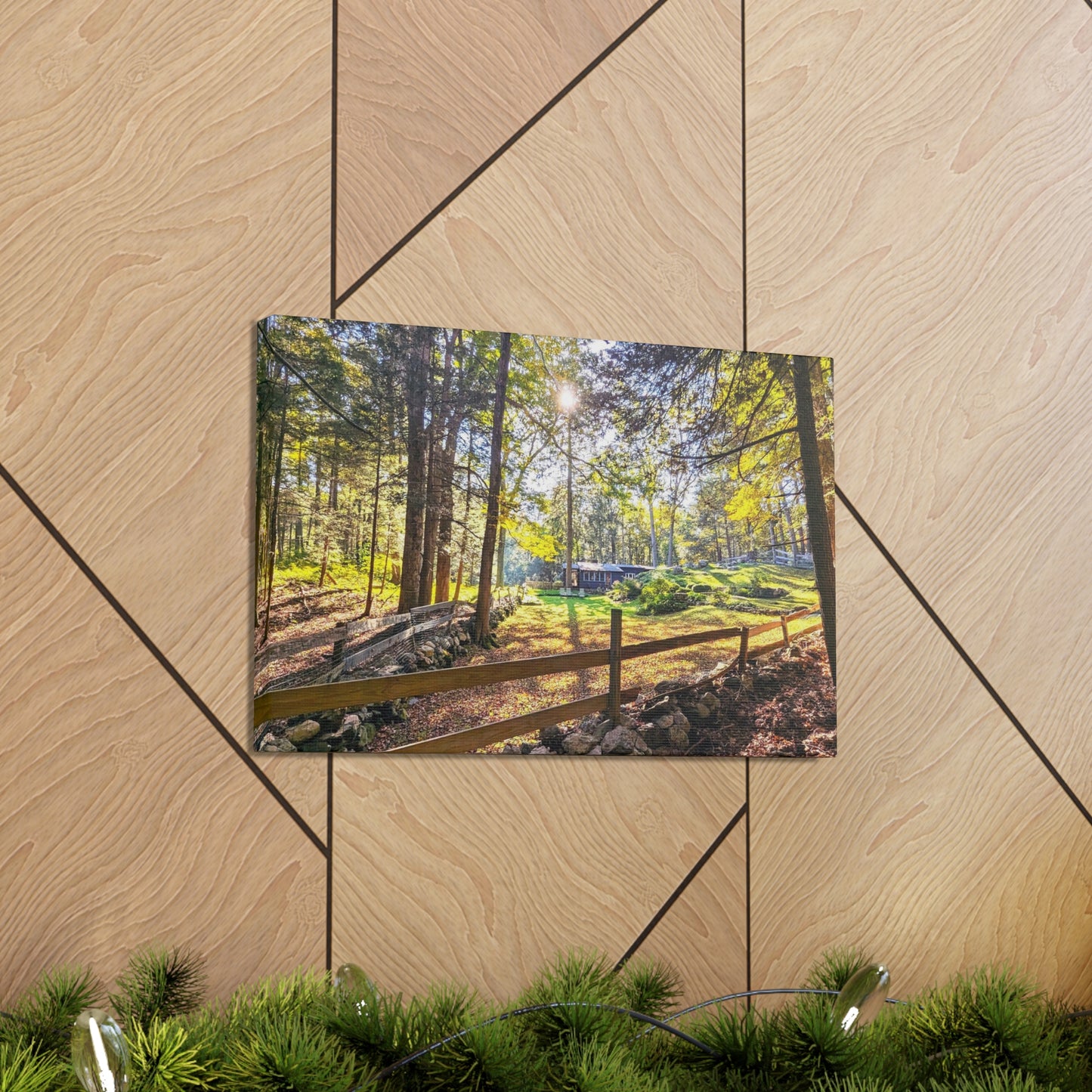 New England Homestead Canvas Art Print
