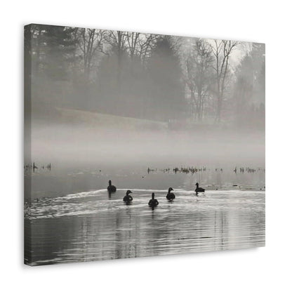 Lake Wintergreen Ducks Canvas Art Print