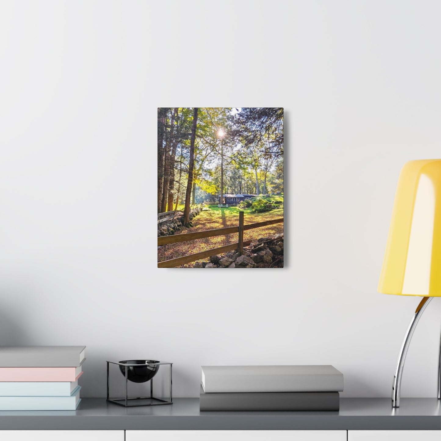 New England Homestead Canvas Art Print