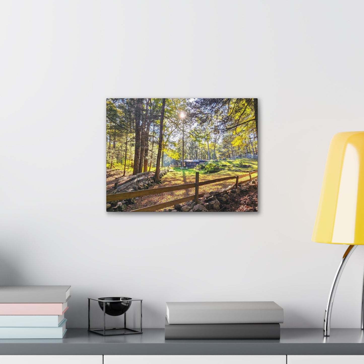 New England Homestead Canvas Art Print
