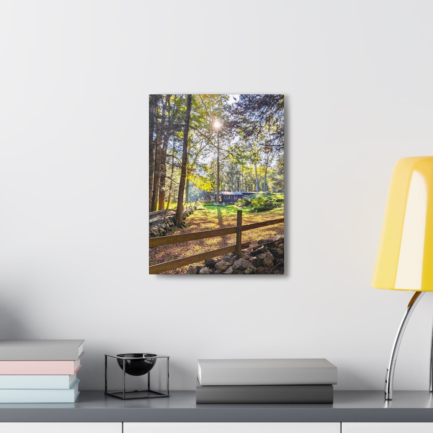 New England Homestead Canvas Art Print