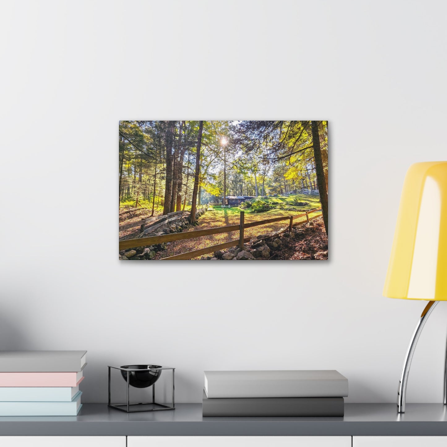 New England Homestead Canvas Art Print