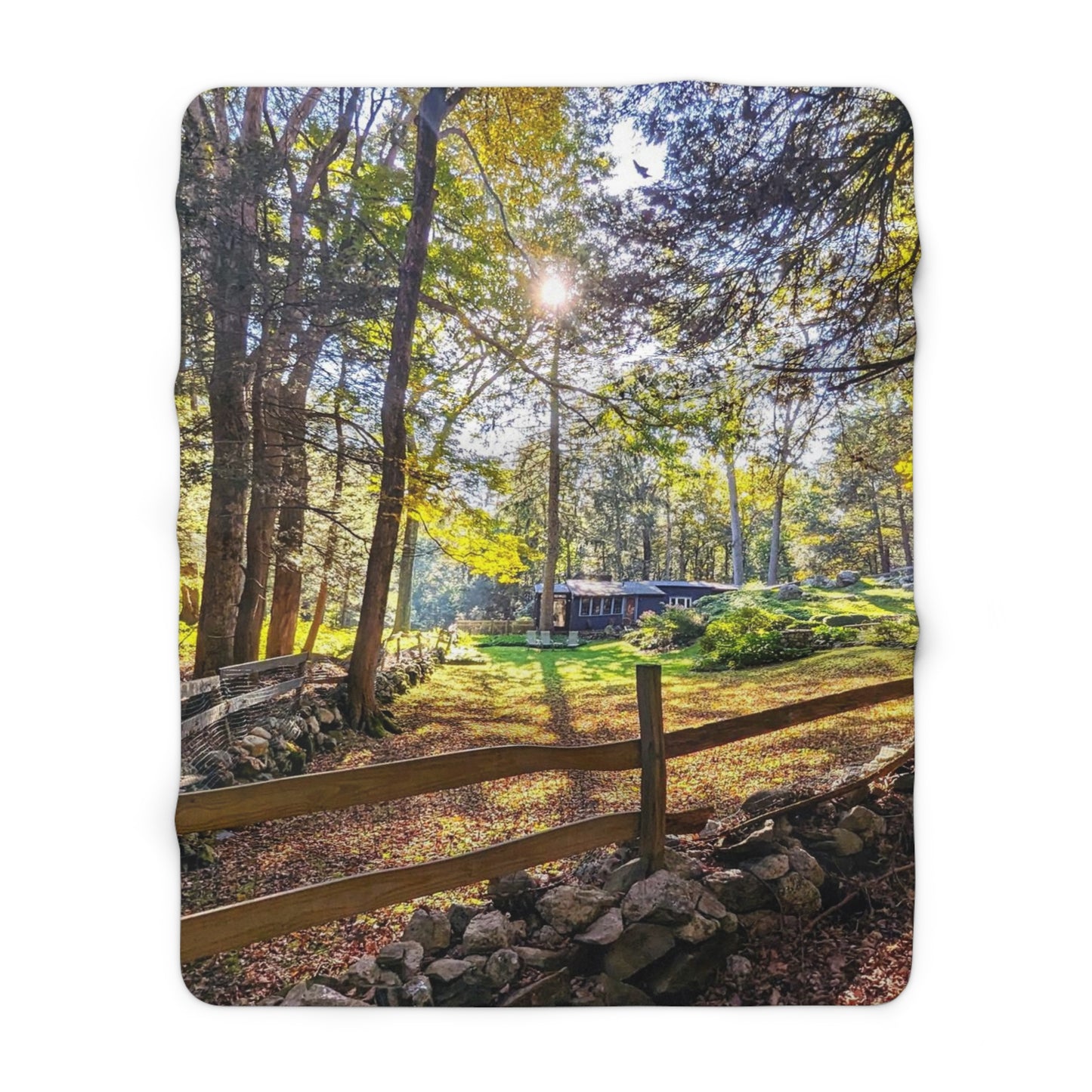 New England Homestead Sherpa Fleece Blanket