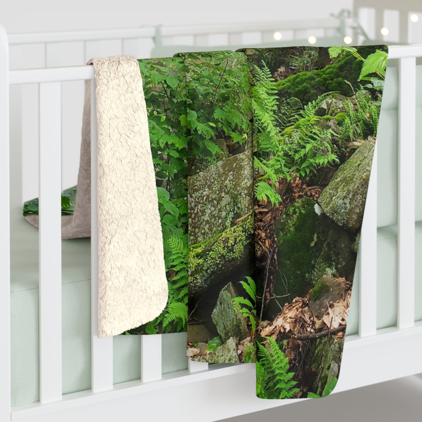 Connecticut Jungle Sherpa Fleece Blanket