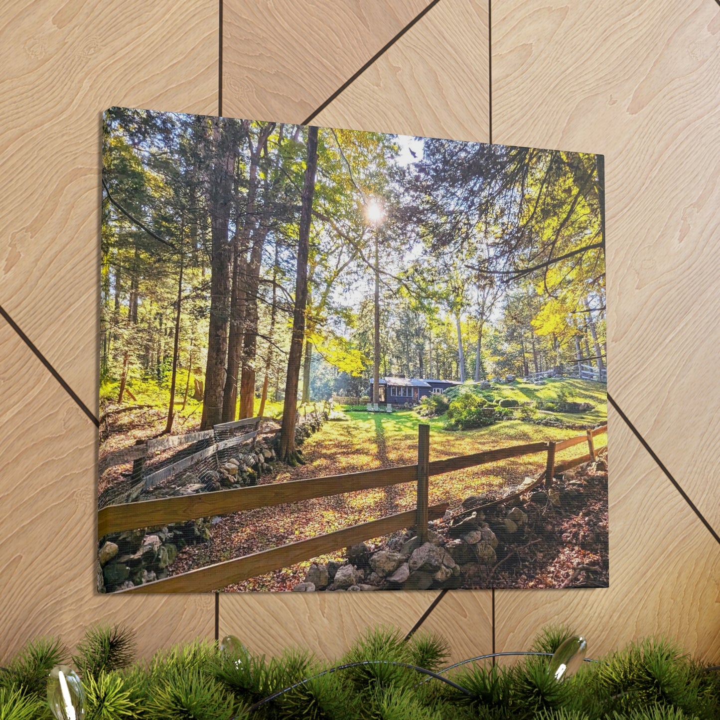 New England Homestead Canvas Art Print