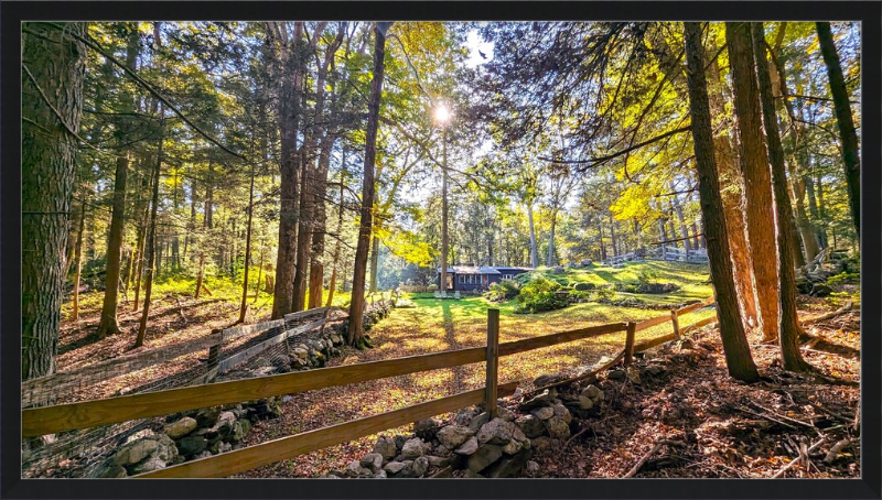 New England Homestead Framed Artwork