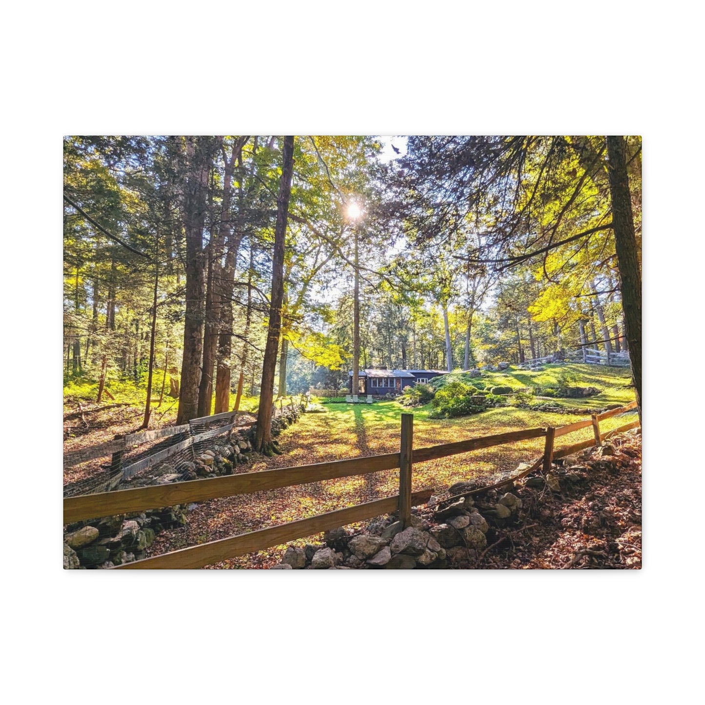 New England Homestead Canvas Art Print