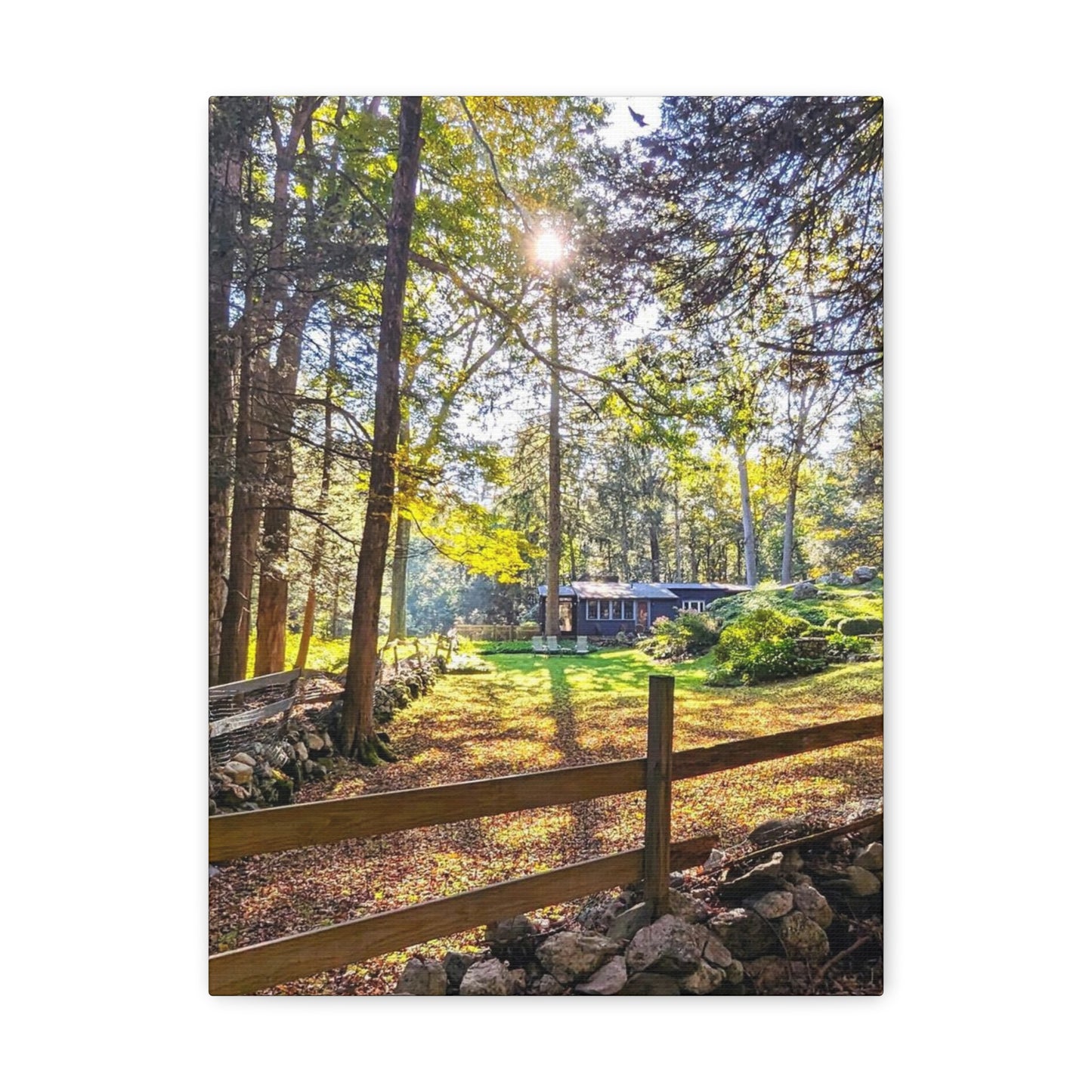 New England Homestead Canvas Art Print