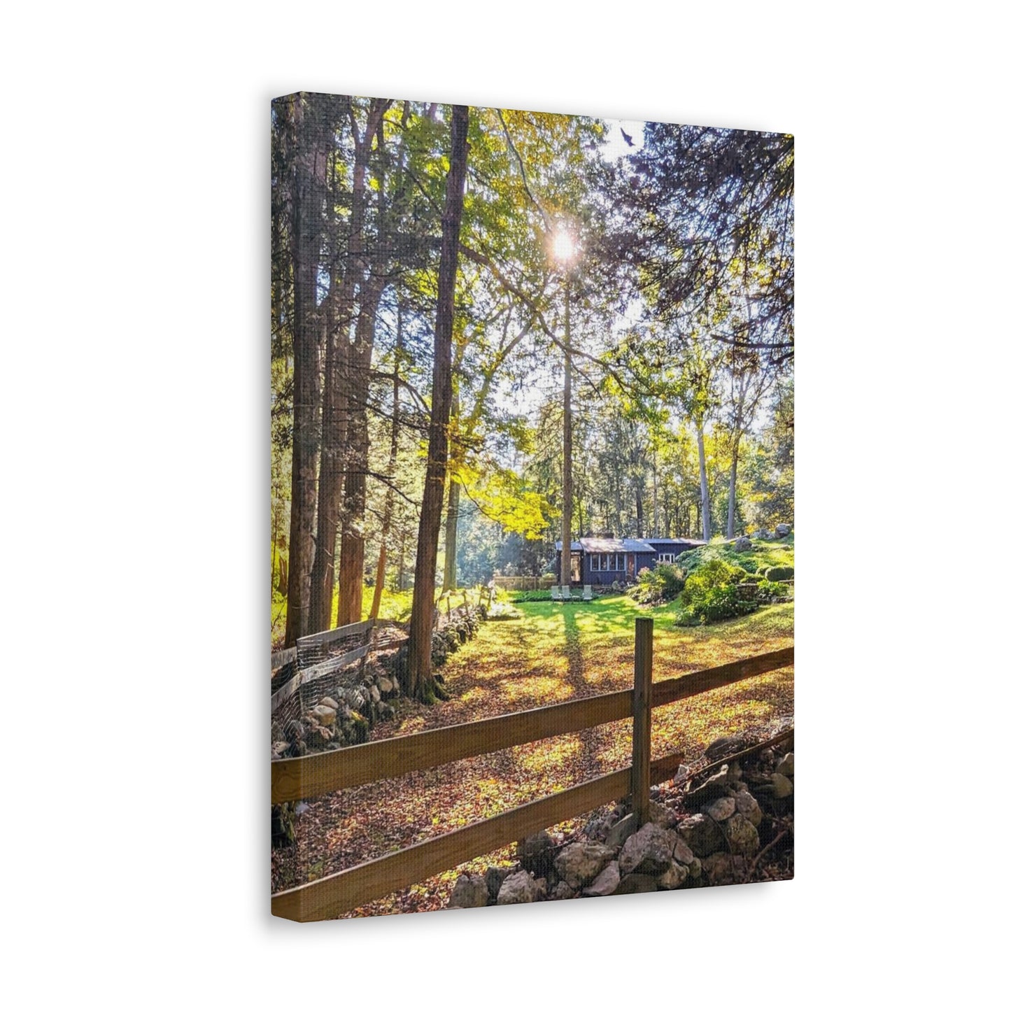 New England Homestead Canvas Art Print