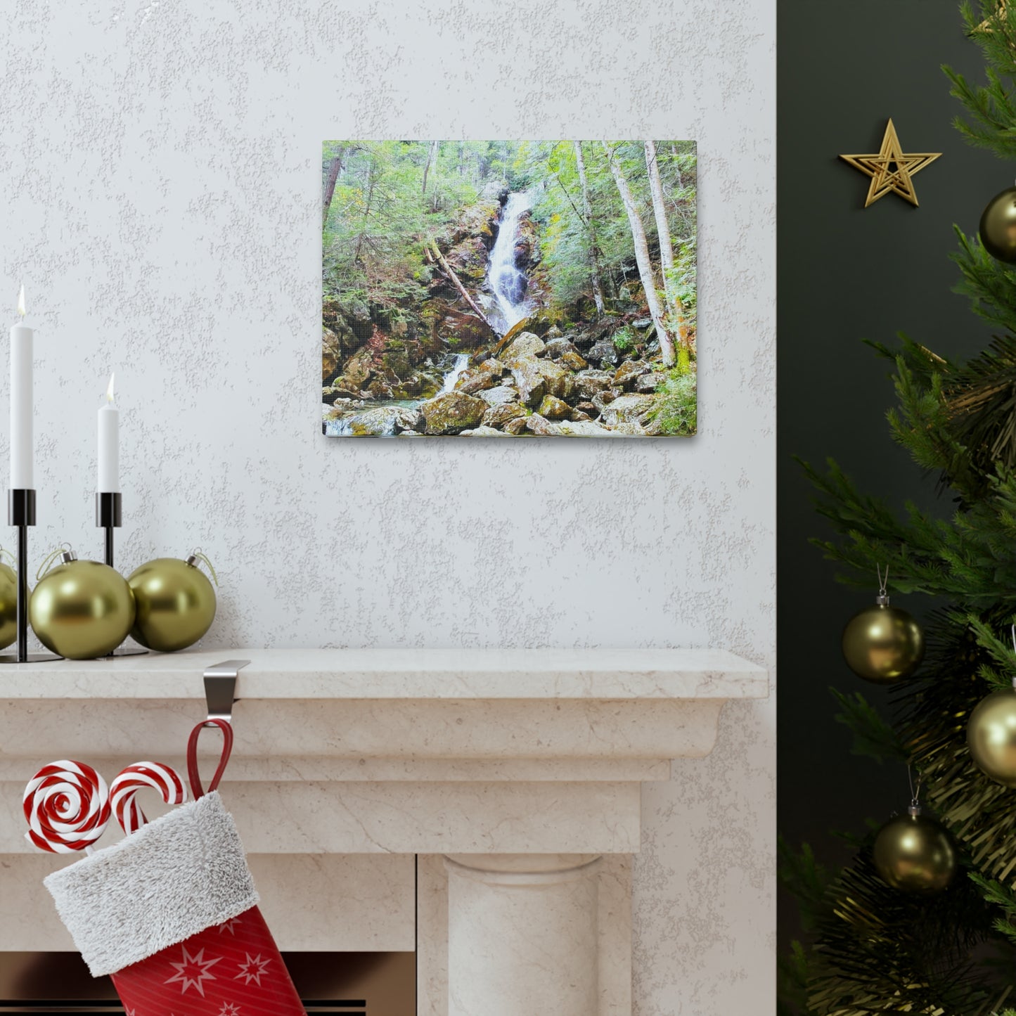 Race Brook Falls Canvas Art Print