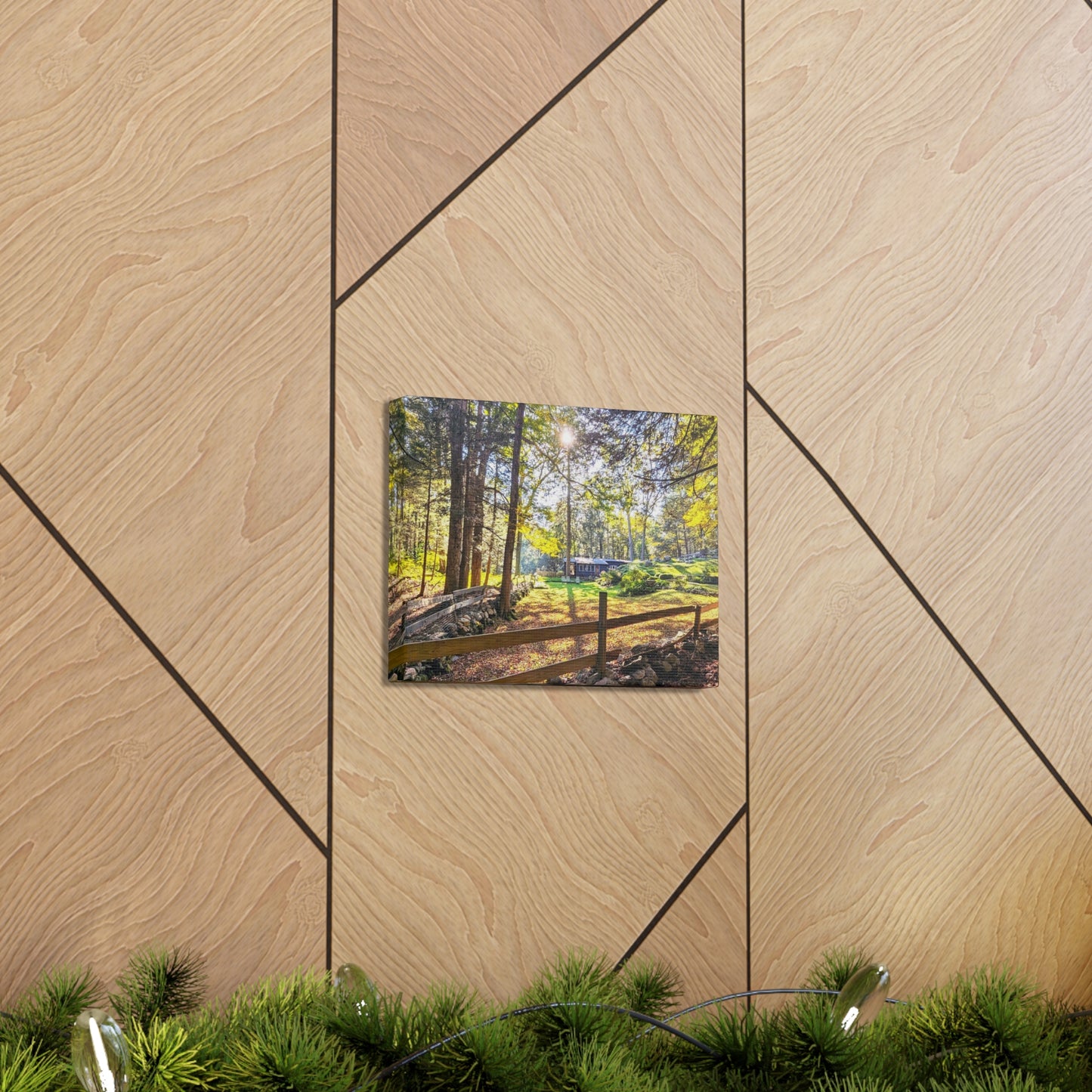 New England Homestead Canvas Art Print