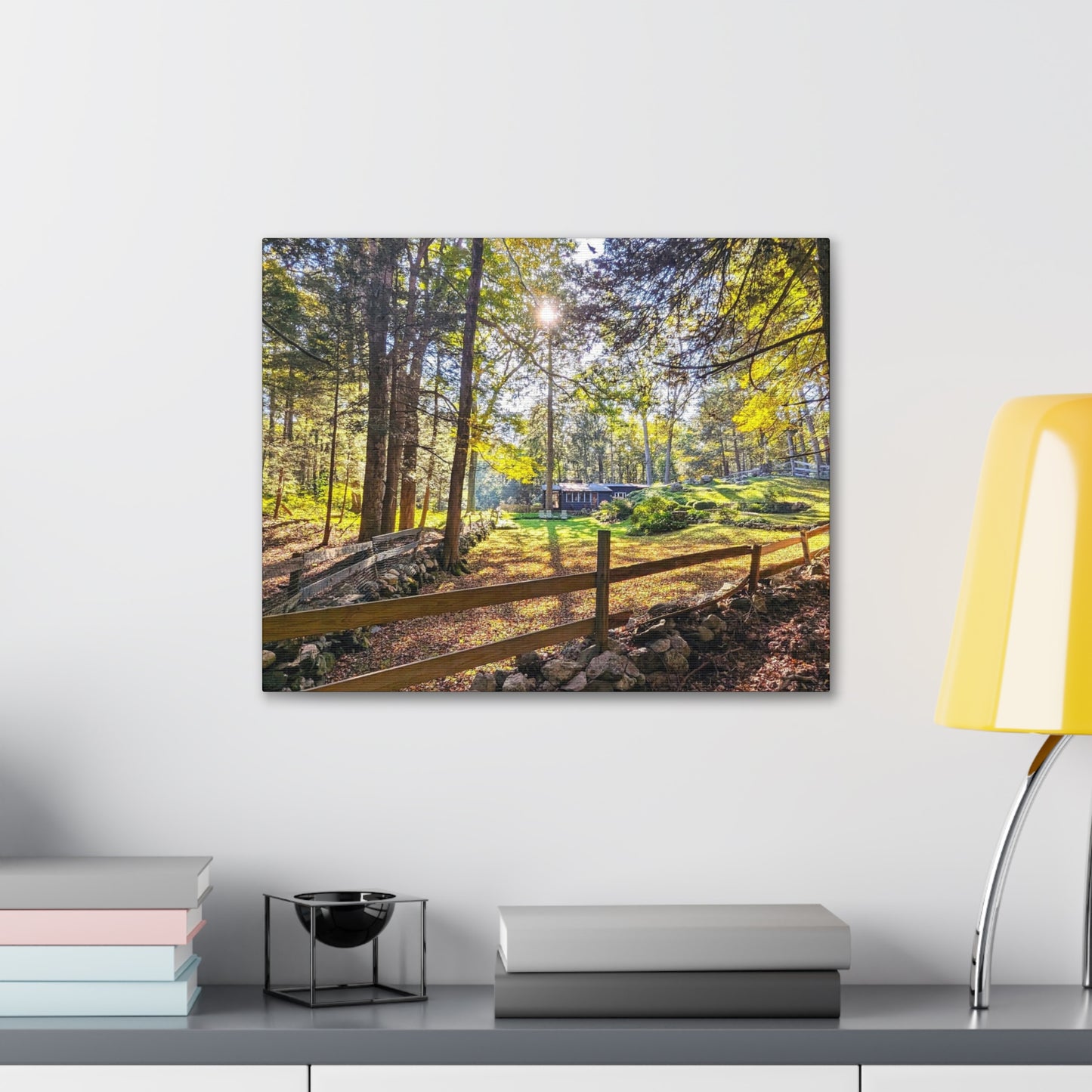 New England Homestead Canvas Art Print