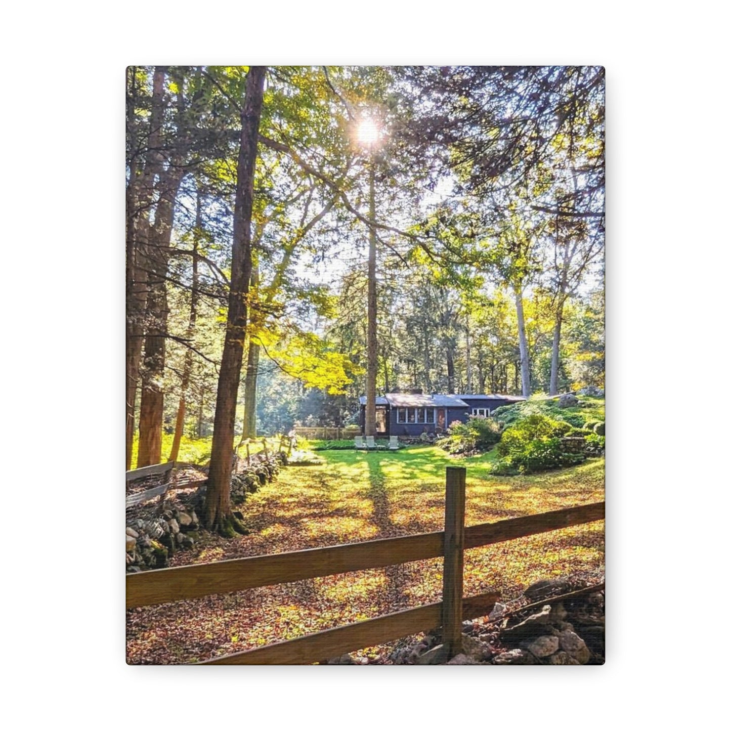 New England Homestead Canvas Art Print