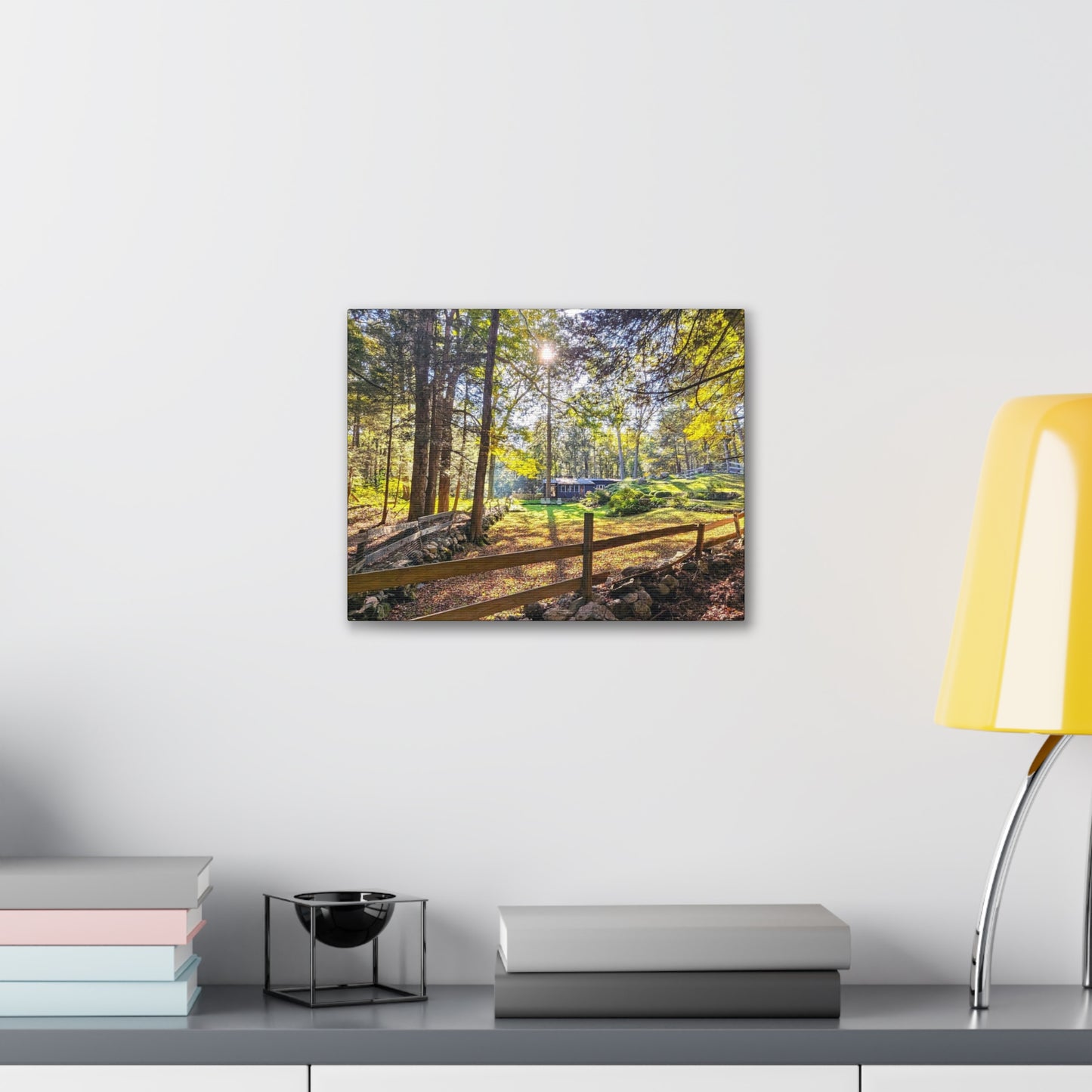 New England Homestead Canvas Art Print