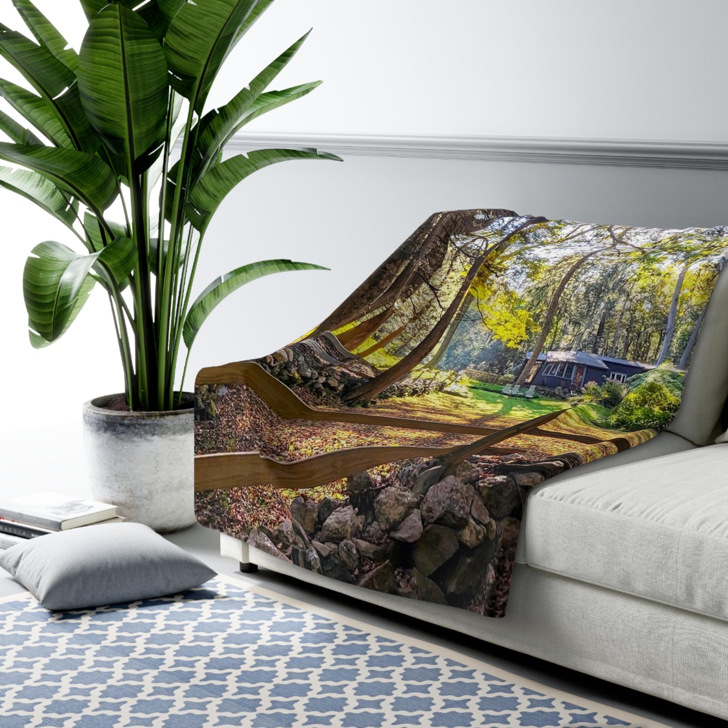 New England Homestead Sherpa Fleece Blanket