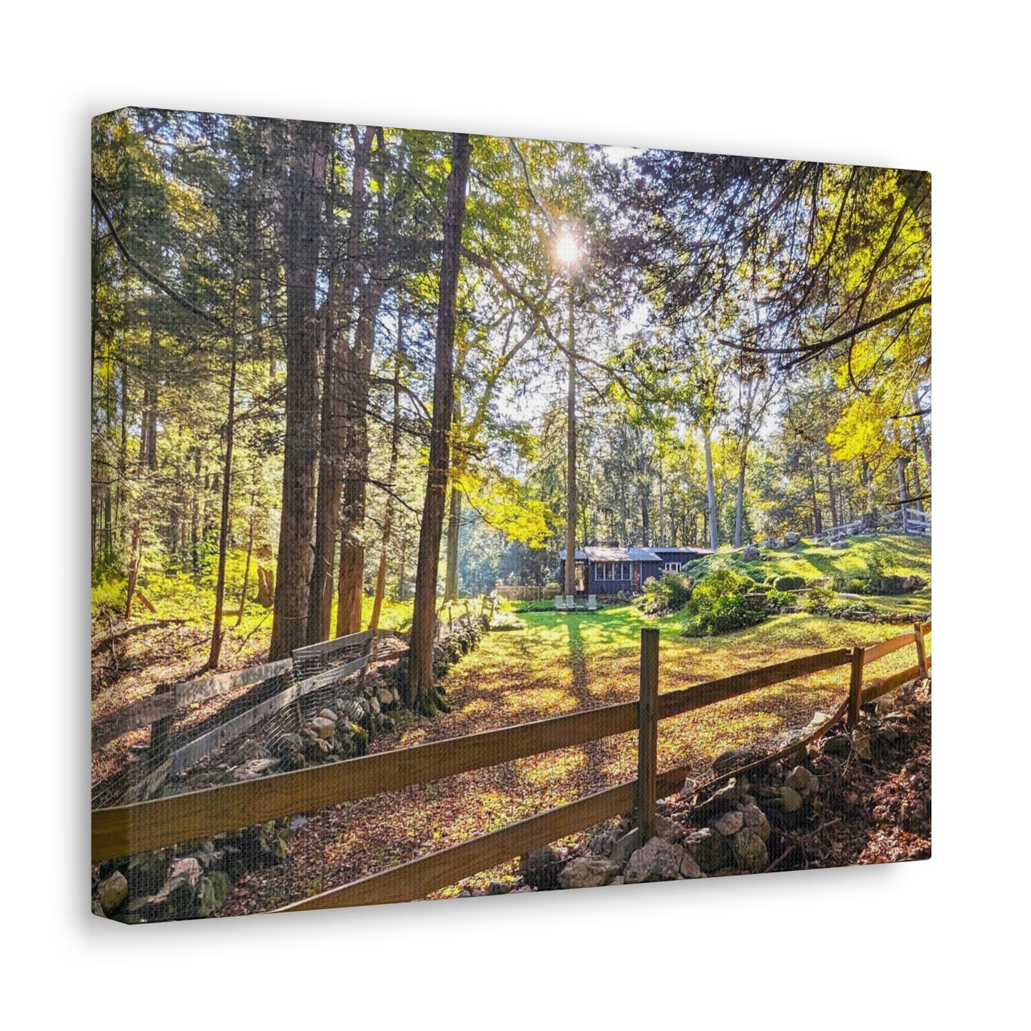 New England Homestead Canvas Art Print