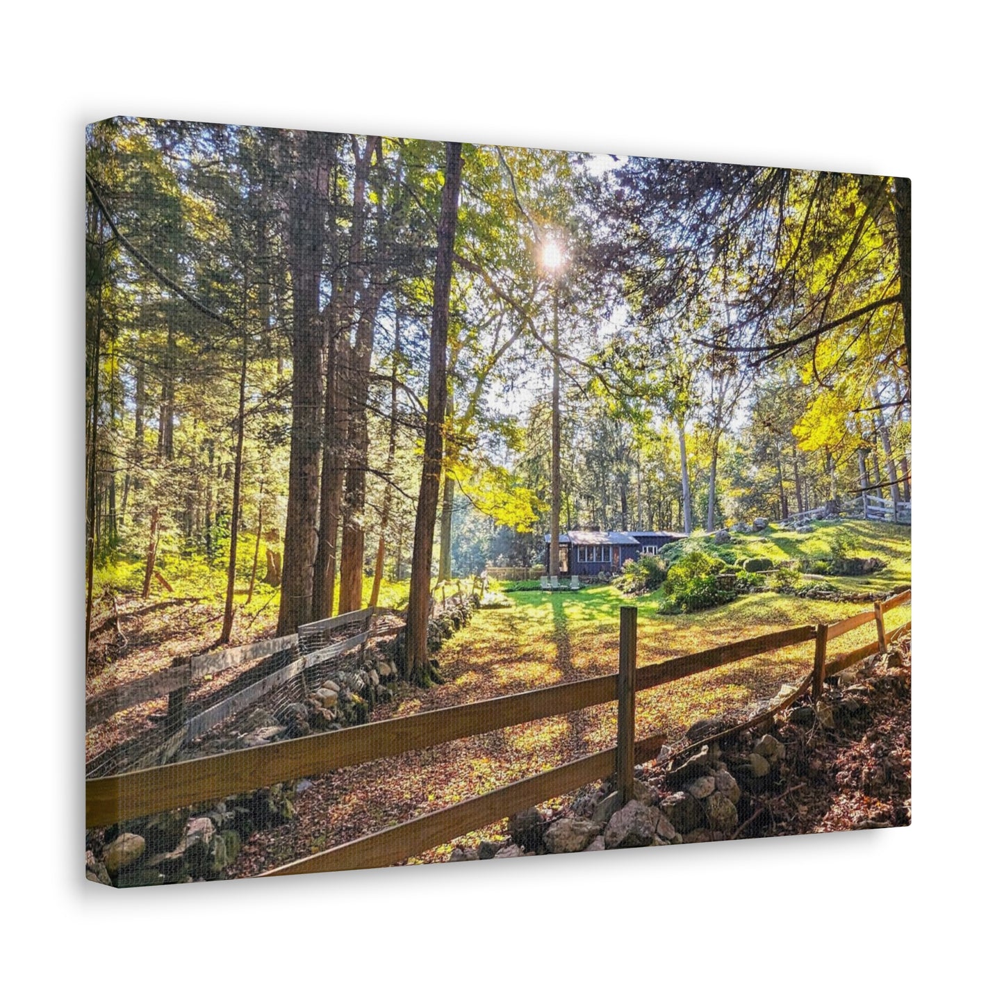 New England Homestead Canvas Art Print