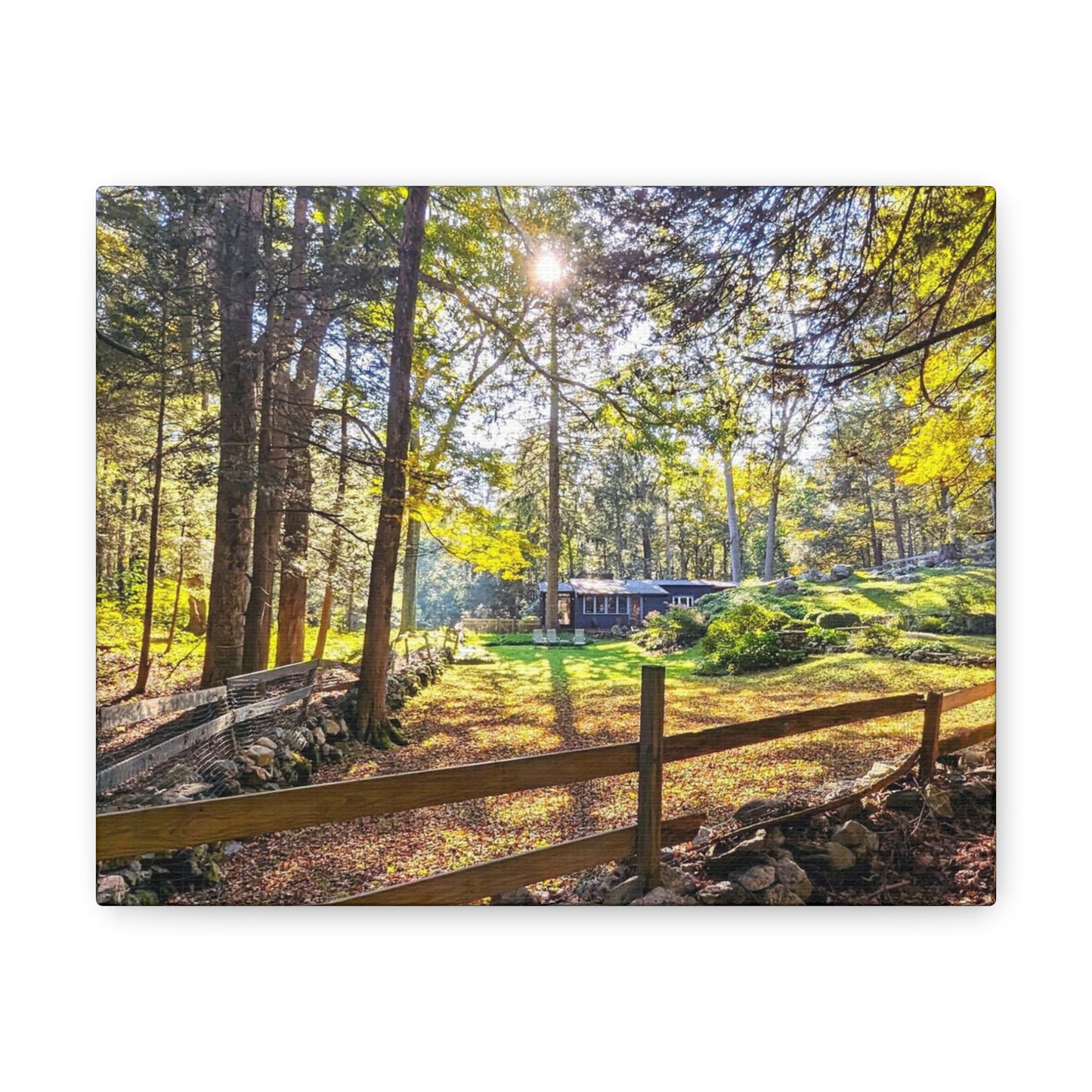 New England Homestead Canvas Art Print
