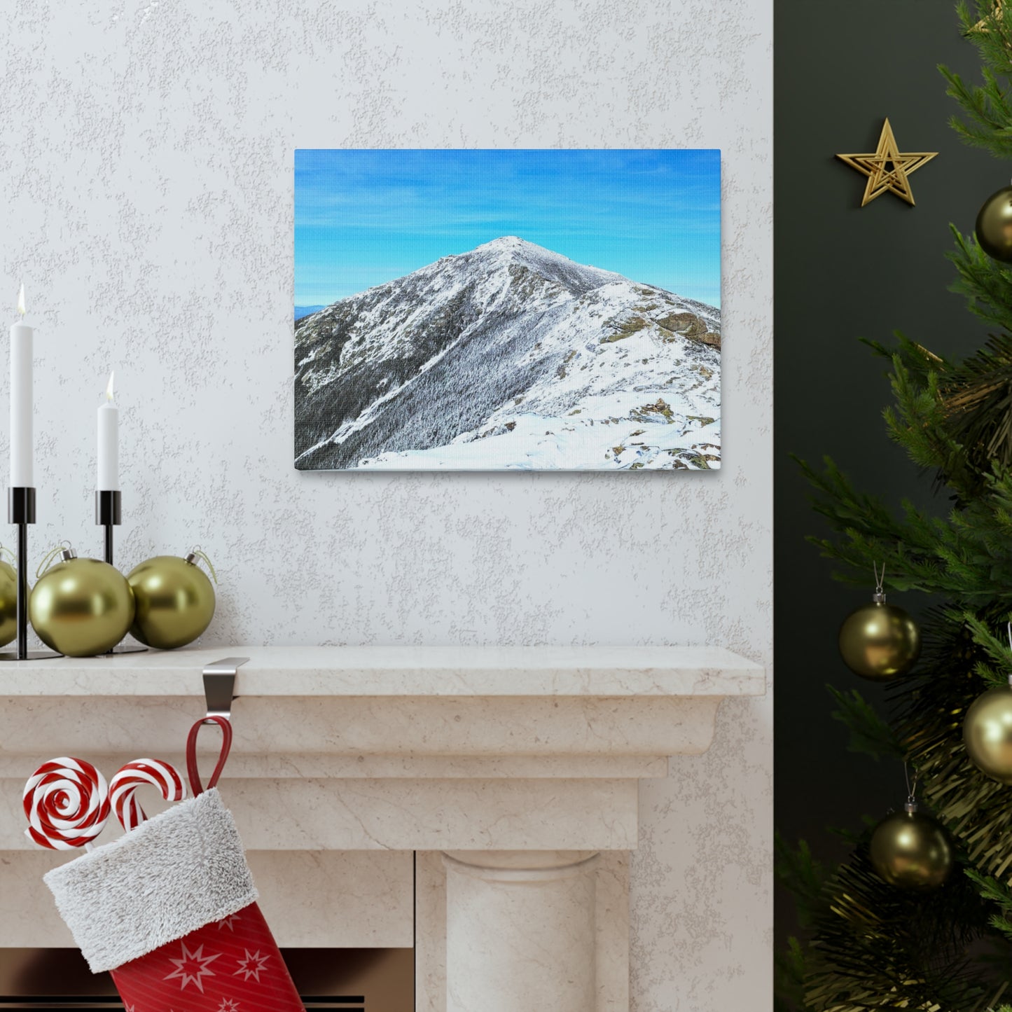 Mount Lincoln Winter Canvas Art Print