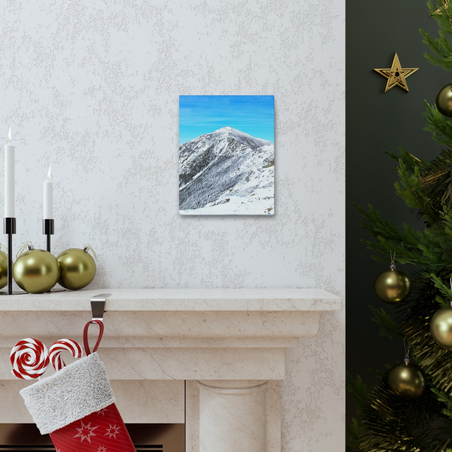 Mount Lincoln Winter Canvas Art Print