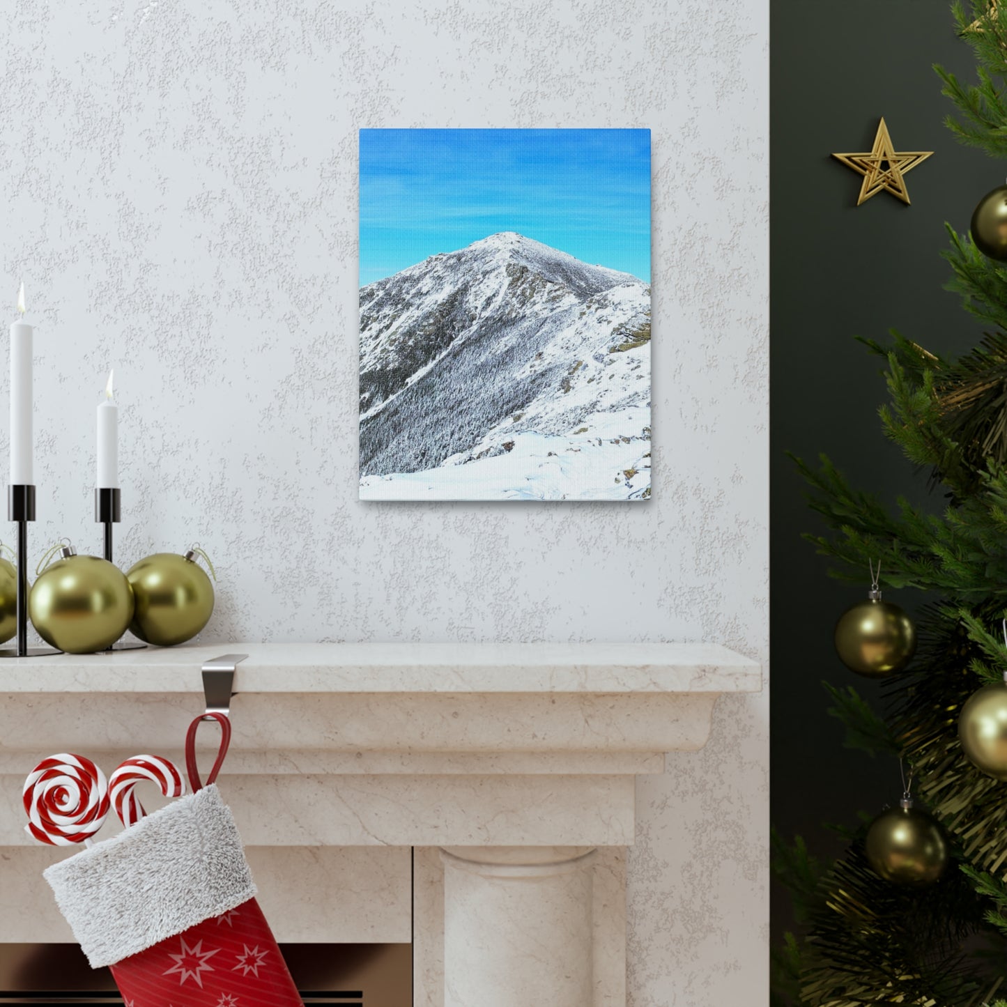 Mount Lincoln Winter Canvas Art Print