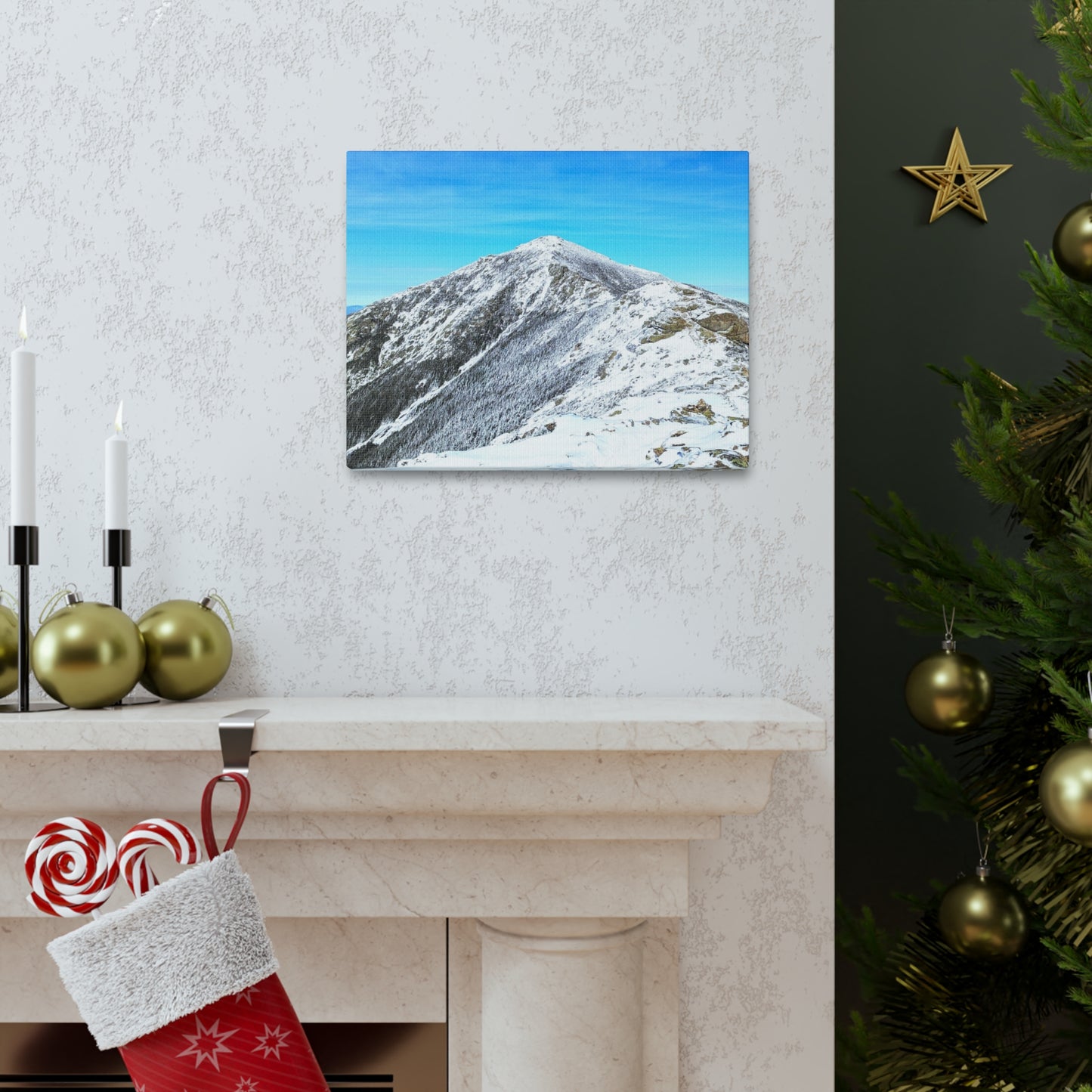 Mount Lincoln Winter Canvas Art Print